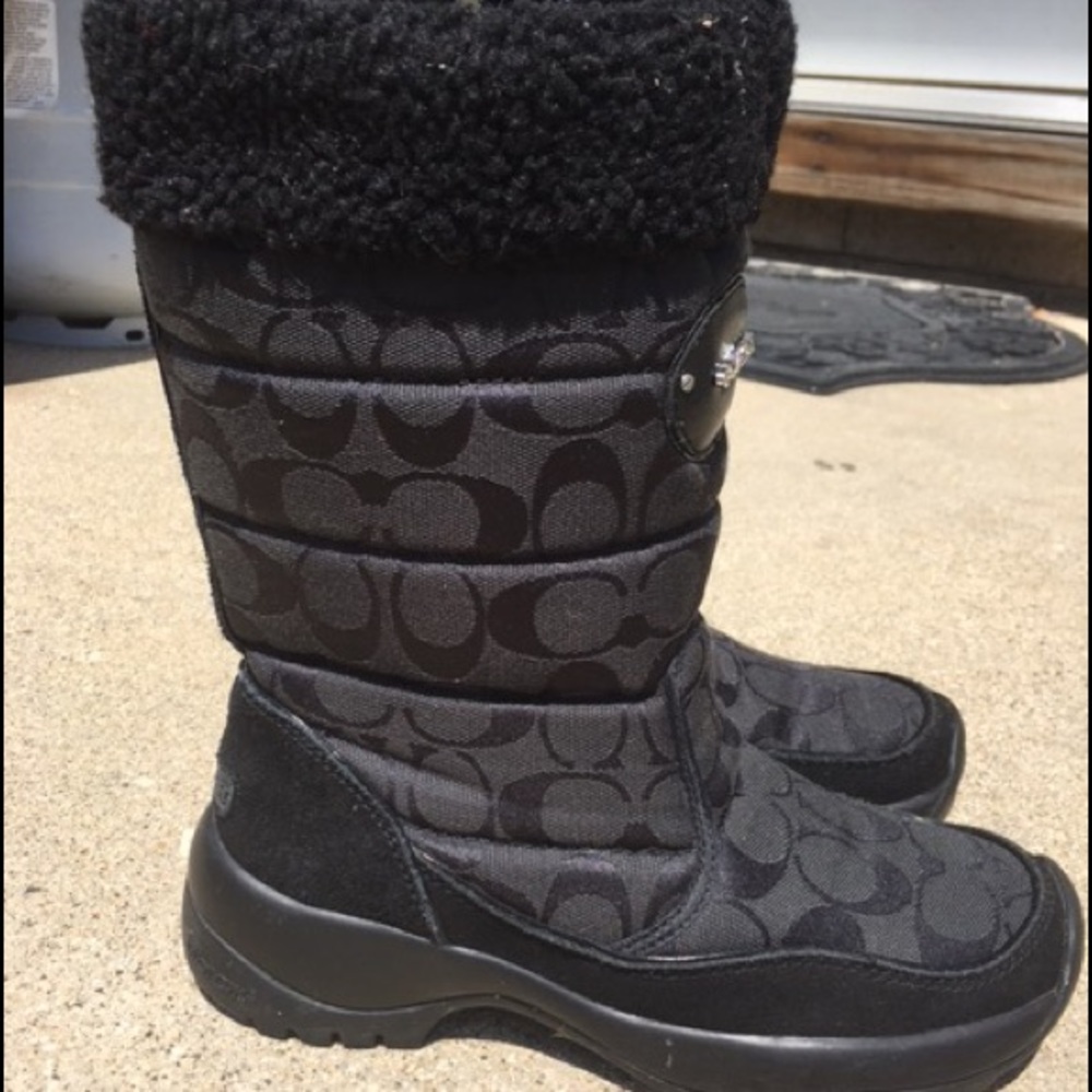 🔥Coach Black Boots - 5 - 💯Authentic - Picture 4 of 7